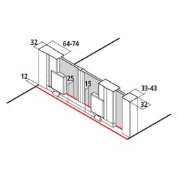 Kermi Duschkabine Raya Pendeltür mit Festfeld PFL 2000x1700x32mm ESG Klar 6mm Silb... KERMI-RAPFL17020VAK 4051484425892 (Abb. 1)