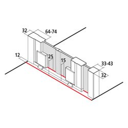 Kermi Duschkabine Raya Pendeltür mit Festfeld PFL 2000x1700x32mm ESG Klar 6mm Silb... KERMI-RAPFL17020VAK 4051484425892 (Abb. 1)
