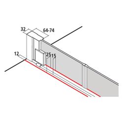 Kermi Pendeltür RAYA PTD 0780x 2000 GAK: 730-780 SIHG ESG Klar STR3... KERMI-RAPTD07820VBK 4051484845454 (Abb. 1)