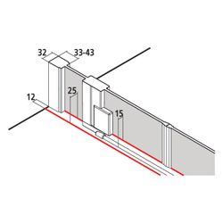 Kermi Duschkabine Raya Pendeltür mit Festfeldern PTF 2000x1300x32mm ESG SR Opaco 6... KERMI-RAPTF13020VYK 4051484429784 (Abb. 1)