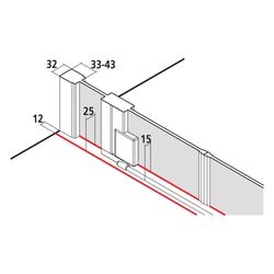 Kermi Duschkabine Raya Pendeltür mit Festfeldern PTF 2000x1300x32mm ESG SR Opaco 6... KERMI-RAPTF13020VYK 4051484429784 (Abb. 1)