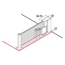 Kermi Seitenwand Raya beweglich TBR 2000x900x32mm ESG Klar 6mm Silber Hochglanz An... KERMI-RATBR09020VPK 4051484460954 (Abb. 1)