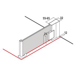 Kermi Seitenwand RAYA TOR 0780x 2000 GAK: 730-760 SIHG ESG Klar STR3... KERMI-RATOR07820VBK 4051484850731 (Abb. 1)