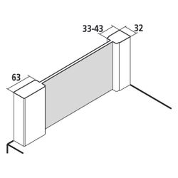 Kermi Seitenwand Raya verkürzt für Badewannen TVD 1600x800x32mm ESG Klar 6mm Silbe... KERMI-RATVD080161AK 4051484206194 (Abb. 1)
