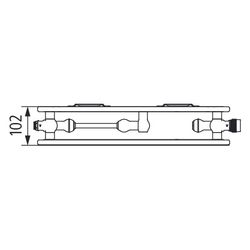 Kermi Plan-Vmulti therm-x2 Hygiene Flachheizkörper glatt Typ 20 605x102x1005mm, ... KERMI-PTX200601001N1K 4063769385715 (Abb. 1)