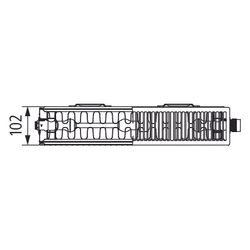 Kermi Line-Vmulti therm-x2 Flachheizkörper feinprofiliert Typ 22 705x102x2305mm,... KERMI-PLX220702301N2K 4063769377970 (Abb. 1)