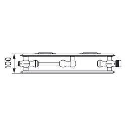 Kermi Profil-Vmulti therm-x2 Hygiene Flachheizkörper Typ 20 400x100x800mm, Multi... KERMI-FTX200400801N1K 4063769380789 (Abb. 1)
