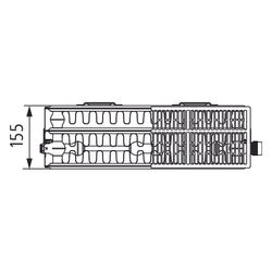 Kermi Profil Vmulti therm-x2 Flachheizkörper Typ 33 600x155x1400mm, 3130W bei 75... KERMI-FTX330601401N1K 4063769367087 (Abb. 1)