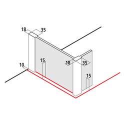 Kermi Walk-In XB Festfeld im Winkel FFW 2000x600x18mm ESG Klar 8mm Silber Hochglan... KERMI-XBFFW06020VAK 4051484432760 (Abb. 1)
