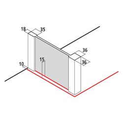 Kermi Walk-In Wall Walk-In XB WDR 2000x900x18mm ESG Klar 8mm Silber Hochglanz Ansc... KERMI-XBWDR09020VAK 4051484493488 (Abb. 1)