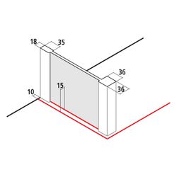Kermi Walk-In Wall Walk-In XB WDR 2000x900x18mm ESG Klar 8mm Silber Hochglanz Ansc... KERMI-XBWDR09020VAK 4051484493488 (Abb. 1)