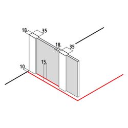 Kermi Walk-In XB Festfeld in Flucht WIH 2000x500x18mm ESG Klar 8mm Silber Hochglan... KERMI-XBWIH05020VPK 4051484410843 (Abb. 1)