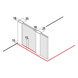 Kermi Walk-In XB Festfeld in Flucht WIH 2000x500x18mm ESG Klar 8mm Silber Hochglan... KERMI-XBWIH05020VPK 4051484410843 (Abb. 1)