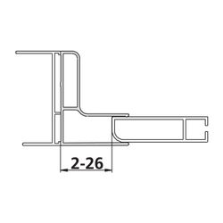 Kermi Kombiprofil Nova 2000 KPKSF, Silber Mattglanz, 2000mm Höhe, 2535878... KERMI-ZDKPKSFN22001K 4051484171065 (Abb. 1)