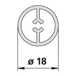 Kermi Rohr Diga RRVR1, Silber Hochglanz, 700mm, 2535885... KERMI-ZDRRVR1DI070VK 4046383861049 (Abb. 1)