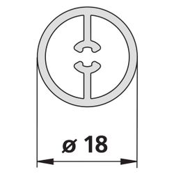 Kermi Rohr Diga RRVR1, Silber Hochglanz, 700mm, 2535885... KERMI-ZDRRVR1DI070VK 4046383861049 (Abb. 1)