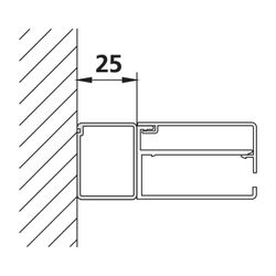 Kermi Stockverbreiterung Nica SVSV1, Silber Hochglanz, 2000mm Höhe, 2536023... KERMI-ZDSVSV1NI200VK 4051484869801 (Abb. 1)