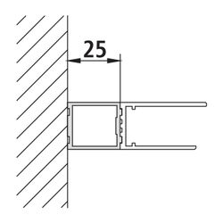 Kermi Stockverbreiterung Pega SVSV1, Silber Hochglanz, 2000mm Höhe, 2536026... KERMI-ZDSVSV1PE200VK 4051484498346 (Abb. 1)