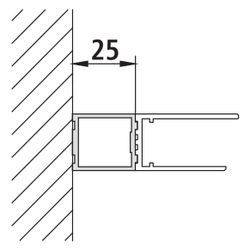 Kermi Stockverbreiterung Pega SVSV1, Silber Hochglanz, 2000mm Höhe, 2536026... KERMI-ZDSVSV1PE200VK 4051484498346 (Abb. 1)