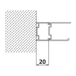 Kermi Stockverbreiterung Nova 2000 SVSVE, Silber Mattglanz, 1850mm Höhe, 2536037... KERMI-ZDSVSVEN21851K 4046383459871 (Abb. 1)