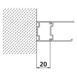 Kermi Stockverbreiterung Nova 2000 SVSVE, Silber Mattglanz, 1850mm Höhe, 2536037... KERMI-ZDSVSVEN21851K 4046383459871 (Abb. 1)