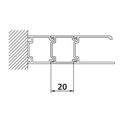Kermi Stockverbreiterung Nova 2000 SVSVP, Silber Mattglanz, 1850mm Höhe, 2536055... KERMI-ZDSVSVPN21851K 4046383460228 (Abb. 1)