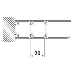 Kermi Stockverbreiterung Nova 2000 SVSVP, Silber Mattglanz, 1850mm Höhe, 2536055... KERMI-ZDSVSVPN21851K 4046383460228 (Abb. 1)
