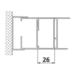 Kermi Stockverbreiterung Nova 2000 SVSVS, Silber Mattglanz, 1850mm Höhe, 2536070... KERMI-ZDSVSVSN21851K 4046383460372 (Abb. 1)