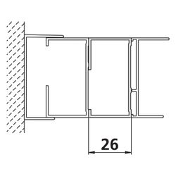 Kermi Stockverbreiterung Nova 2000 SVSVS, Silber Mattglanz, 1850mm Höhe, 2536070... KERMI-ZDSVSVSN21851K 4046383460372 (Abb. 1)
