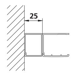 Kermi Stockverbreiterung Liga SVSV1, Silber Hochglanz, 2000mm Höhe, 2536018... KERMI-ZDSVSV1LI200VK 4051484411024 (Abb. 1)