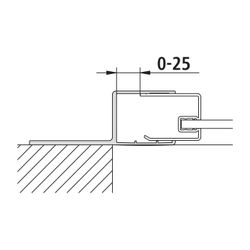 Kermi Wandanschlussprofil Liga, WMPR1, 2000mm Höhe, Silber Mattglanz, 2536121... KERMI-ZDWMPR1LI2001K 4051484951292 (Abb. 1)