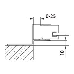 Kermi Wandanschlussprofil Liga, WWPRO, 2000mm Höhe, Silber Mattglanz, 2536154... KERMI-ZDWWPROLI2001K 4051484951391 (Abb. 1)