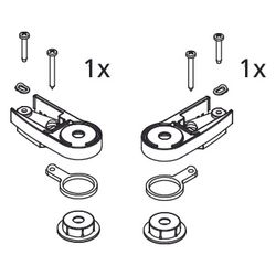 Kermi Lager Set oben, EBAT022, Silber Hochglanz, 2534002... KERMI-2534002 4051484922643 (Abb. 1)