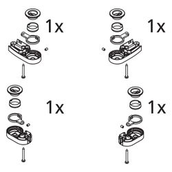 Kermi Lager Set unten, EBAT023, Silber Hochglanz, 2534005... KERMI-2534005 4051484922667 (Abb. 1)