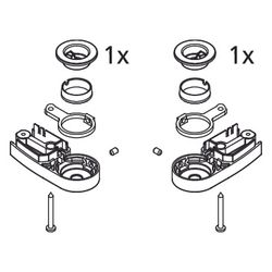 Kermi Lager Set unten, EBAT024, Silber Hochglanz, 2534008... KERMI-2534008 4051484922681 (Abb. 1)