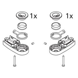 Kermi Lager Set unten, EBAT024, Silber Hochglanz, 2534008... KERMI-2534008 4051484922681 (Abb. 1)