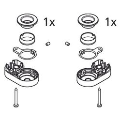 Kermi Lager Set unten, EBAT026, Weiß, 2534015... KERMI-2534015 4051484922735 (Abb. 1)