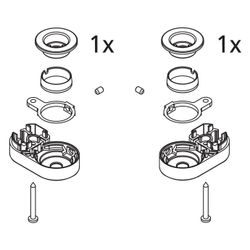Kermi Lager Set unten, EBAT026, Weiß, 2534015... KERMI-2534015 4051484922735 (Abb. 1)