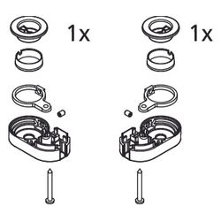 Kermi Lager Set unten, EBAT027, Silber Hochglanz, 2534017... KERMI-2534017 4051484922742 (Abb. 1)