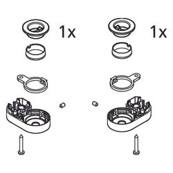 Kermi Lager Set unten, EBAT028, Silber Hochglanz, 2534020... KERMI-2534020 4051484922766 (Abb. 1)