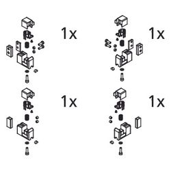 Kermi Führungshaken Set unten, EBAT029, Silber Hochglanz, 2534023... KERMI-2534023 4051484922780 (Abb. 1)