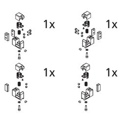 Kermi Führungshaken Set unten, EBAT029, Silber Hochglanz, 2534023... KERMI-2534023 4051484922780 (Abb. 1)
