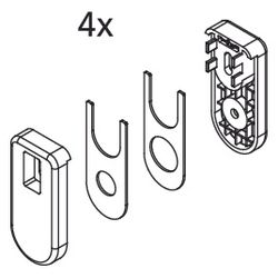 Kermi Abdeckung Set Laufrolle, EBAT036, Silber Hochglanz, 2534039... KERMI-2534039 4051484922902 (Abb. 1)