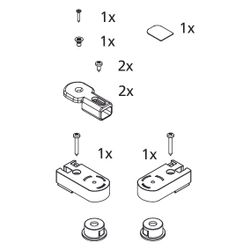 Kermi Lager Set oben, EBCC010, Silber Mattglanz/Silber Hochglanz/Weiß, 2534738... KERMI-2534738 4051484924524 (Abb. 1)