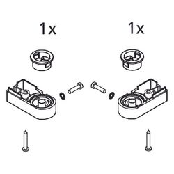 Kermi Lager Set unten, EBCC011, Silber Mattglanz/Silber Hochglanz, 2534740... KERMI-2534740 4051484924531 (Abb. 1)