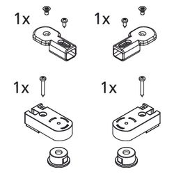 Kermi Lager Set oben, EBCC012, Silber Mattglanz/Silber Hochglanz/Weiß, 2534742... KERMI-2534742 4051484924548 (Abb. 1)