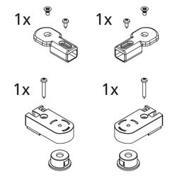 Kermi Lager Set oben, EBCC012, Silber Mattglanz/Silber Hochglanz/Weiß, 2534742... KERMI-2534742 4051484924548 (Abb. 1)
