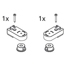 Kermi Lager Set oben, EBCC013, Silber Mattglanz/Silber Hochglanz/Weiß, 2534744... KERMI-2534744 4051484924555 (Abb. 1)