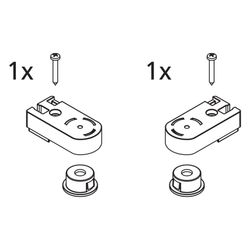Kermi Lager Set oben, EBCC013, Silber Mattglanz/Silber Hochglanz/Weiß, 2534744... KERMI-2534744 4051484924555 (Abb. 1)
