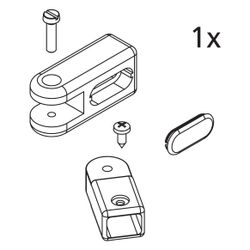 Kermi Stabilisierung Wand Set, EBCC015, Schwarz Soft, 2539305... KERMI-2539305 4051484928256 (Abb. 1)